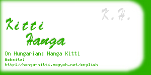 kitti hanga business card